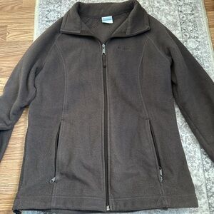 Brown Full-Zip Fleece Jacket